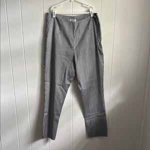 John Patrick Black and White Plaid Cropped Pants